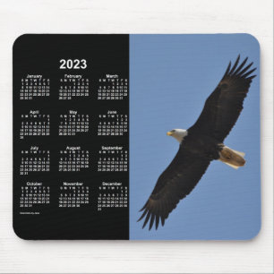 2023 Bald Eagle Neon Calendar by Janz Mouse Pad