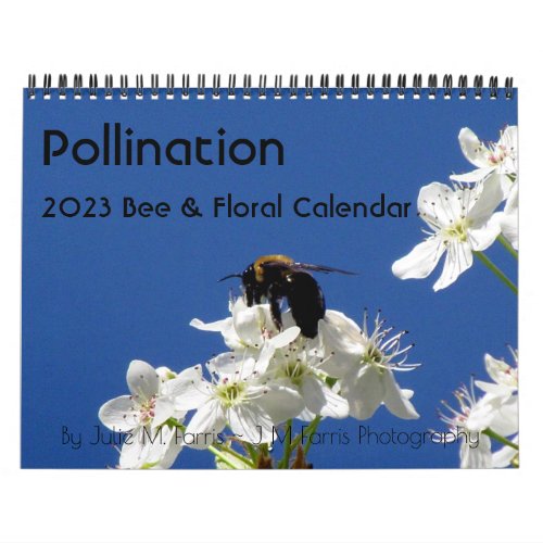 2023 Bee  Floral Wall Calendar