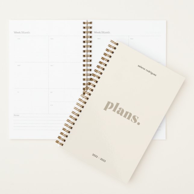 2023 Beige Weekly Monthly Non Dated Planner (Display)
