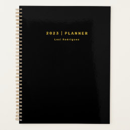 2023 Black and Gold Monthly/Weekly Non-Dated Planner