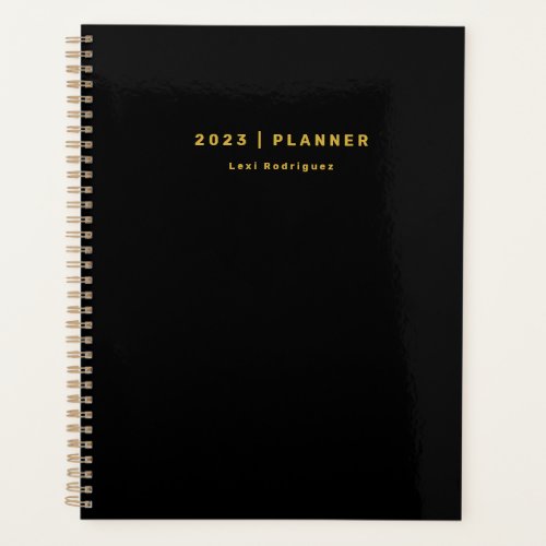 2023 Black and Gold MonthlyWeekly Non_Dated Planner