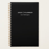 2023 Black and White Monthly/Weekly Planner