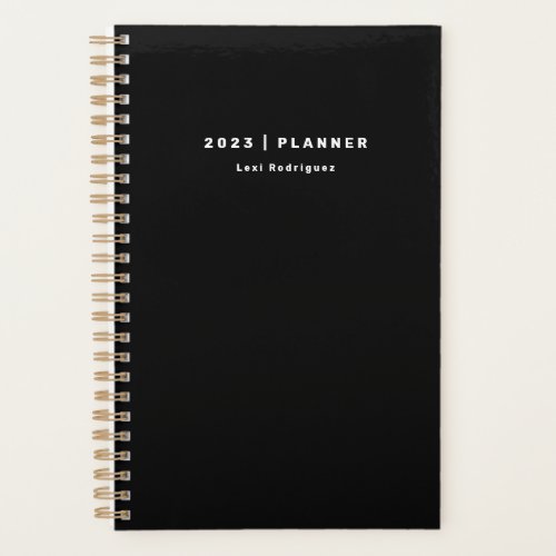 2023 Black and White MonthlyWeekly Planner