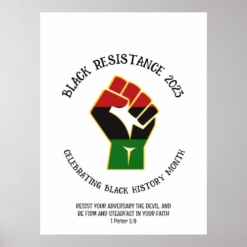  2023 BLACK HISTORY MONTH Resistance Poster