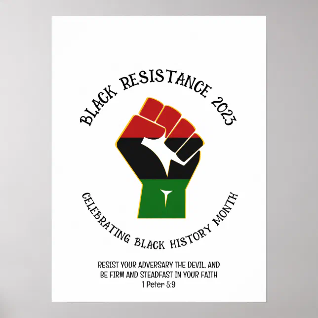2023 BLACK HISTORY MONTH Resistance Poster | Zazzle