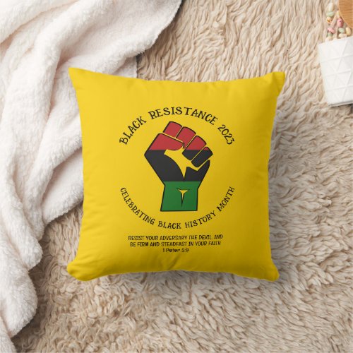  2023 BLACK HISTORY MONTH Resistance Throw Pillow