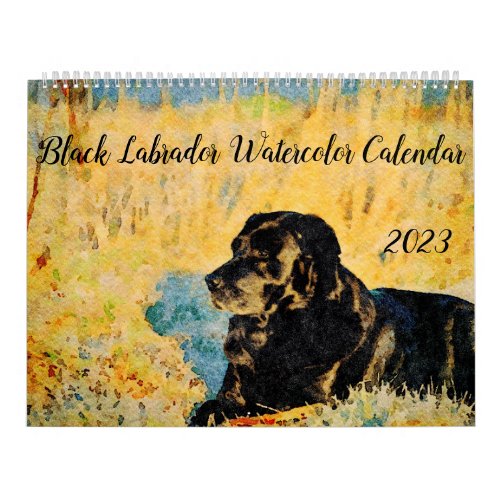 2023 Black Lab Dog Lover Bird Hunting Dog Gift Calendar