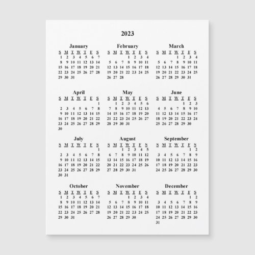 2023 Blank Calendar