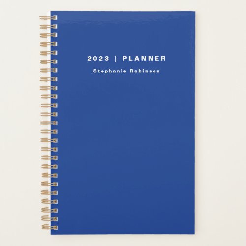 2023 Blue Weekly Monthly Non Dated Minimalistic Planner