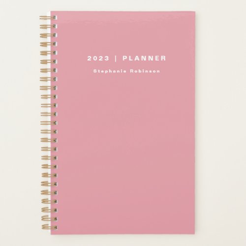2023 Blush Pink Weekly Monthly Minimalistic Planner
