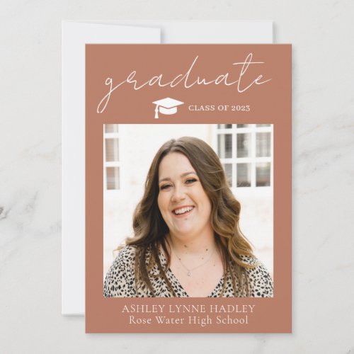 2023 Boho Photo Graduation Announcement