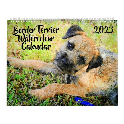 2023 Border Terrier Dog Mama Gift Border Lover  Calendar