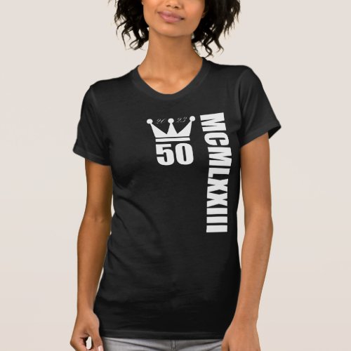 2023 Born in 1973 Roman Numerals 50th Anniversary  T_Shirt