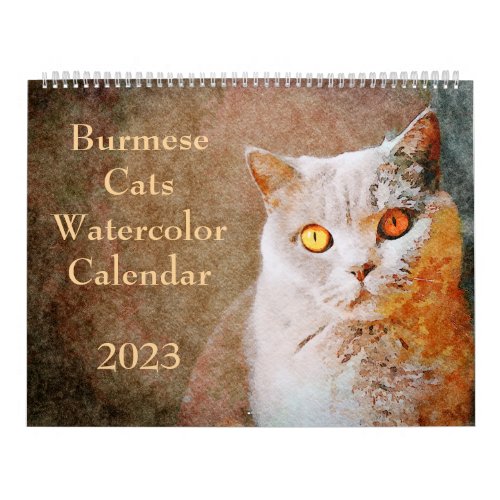 2023 Burmese Cat Mama Mom Owner Lovers Gift Calendar