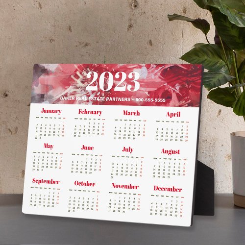 2023 Business Calendar Easel Plaque