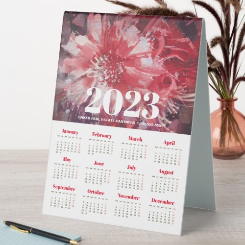 2023 Business Calendar Table Tent Sign