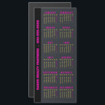 2023 Business Magnetic<br><div class="desc">A 4" x 9" 2-column magnetic calendar features your business name on the side and the months in Hot pink and yellow on a black background. Great for business promotion for customers and clients.</div>
