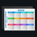 2023 Business Magnetic Calendar<br><div class="desc">A 5" x 7" magnetic calendar features your business name on the side and the months with colorful headers. Great for business promotion for customers and clients.</div>