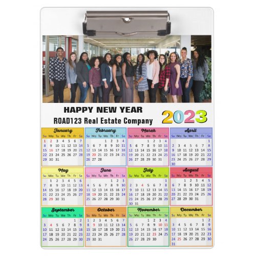2023 Calendar Business Photo Custom Modern Clipboard