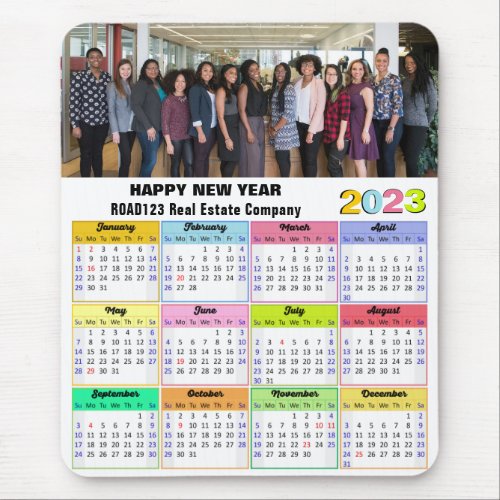 2023 Calendar Business Photo Custom Modern Mouse Pad