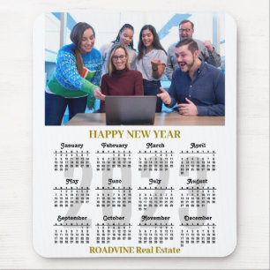 2023 Calendar Business Photo Gold Typography Mouse Pad