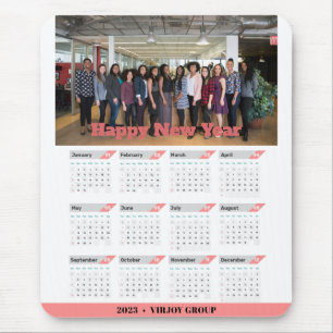 2023 Calendar Business Photo Rose Gold  Mouse Pad
