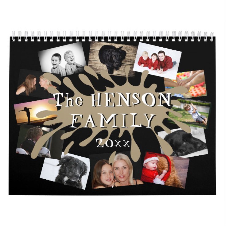 2023 Calendar Color Splash Custom Photo Collage | Zazzle