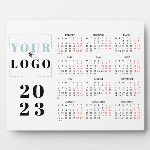 2023 Calendar Company Logo Business Plaque