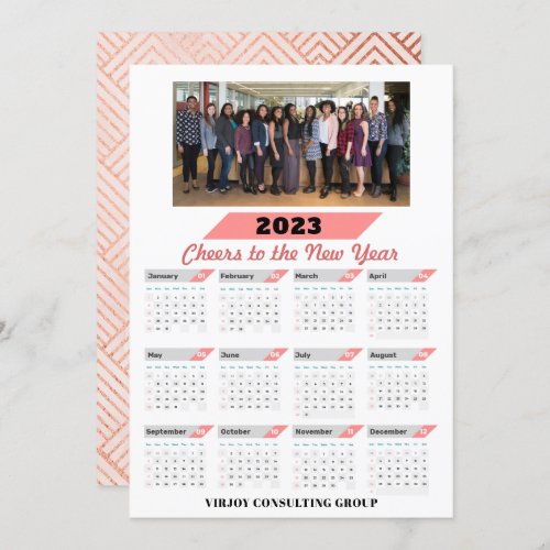 2023 Calendar Corporate Business Photo Holiday Card