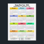 2023 Calendar Custom Business Modern Magnetic Card<br><div class="desc">2023 Calendar Custom Business Modern Magnetic Card featuring 2023 Colorful Full Year Calendar. All the texts are pre-arranged for you to personalize easily and quickly with your own details.</div>