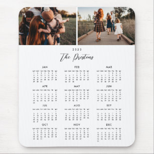 2023 Calendar EDITABLE COLOR Photo Mousepad