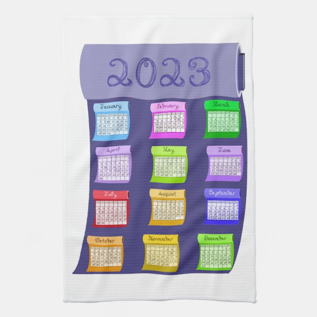 2023 calendar Fabric Bolt Bolts of Fabrics Kitchen Towel (Vertical)