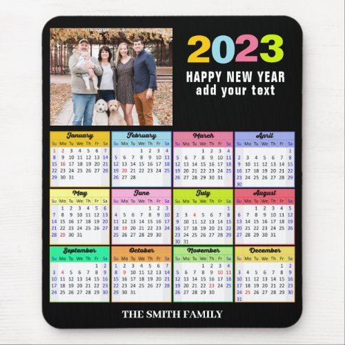 2023 Calendar Family Photo Custom Modern Mouse Pad
