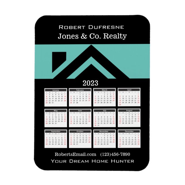 2023 Calendar House Personalized Magnet (Vertical)