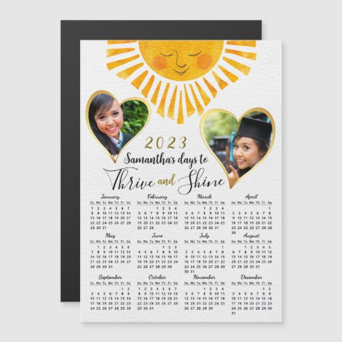 2023 Calendar Magnet Photo Name Cute Sun Inspiring