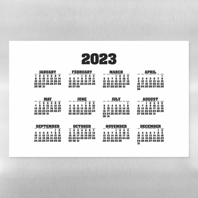 2023 Calendar Magnetic Dry Erase Sheet (Horizontal)