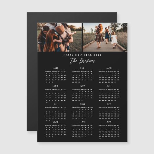 2023 Calendar Magnetic Photo Card Happy New Year