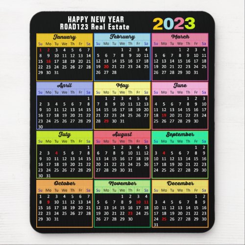 2023 Calendar Minimalist Custom Business Mouse Pad