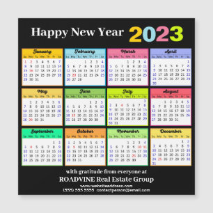 2023 Calendar Modern Business Magnetic Card