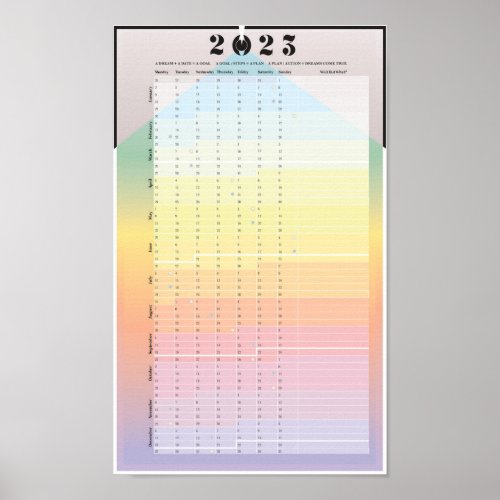 2023 Calendar _ Moon Planner Poster