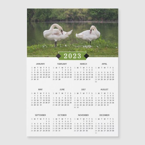 2023 Calendar Mute Swans Photo Magnet