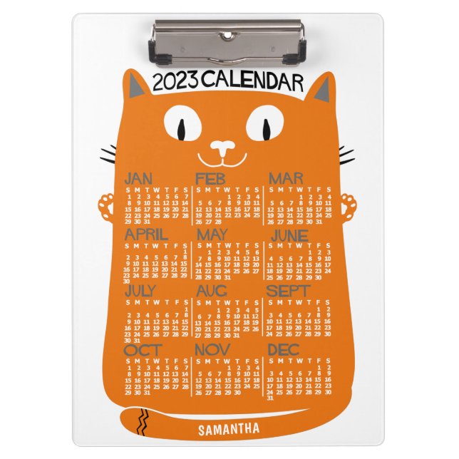 2023 Calendar (See Description for New Version) Clipboard (Front)