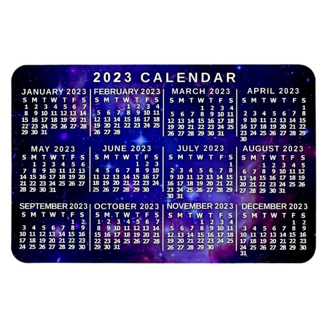 2023 Calendar (See Description for Newest Version) Magnet (Horizontal)