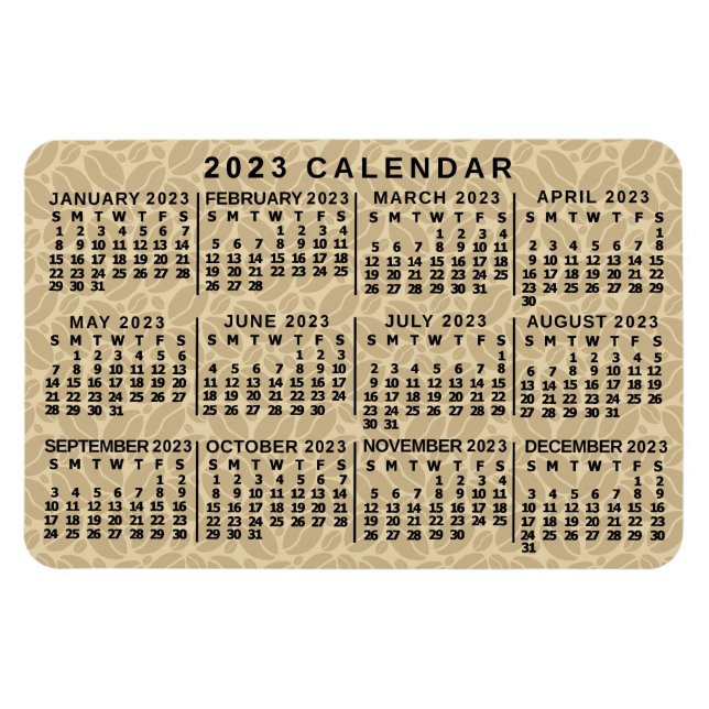 2023 Calendar (See Description for Newest Version) Magnet (Horizontal)