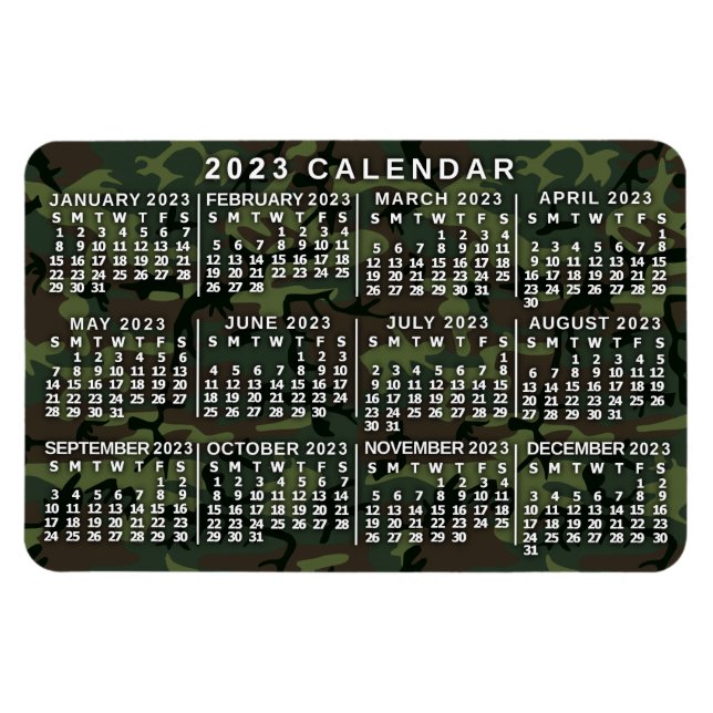 2023 Calendar (See Description for Newest Version) Magnet (Horizontal)