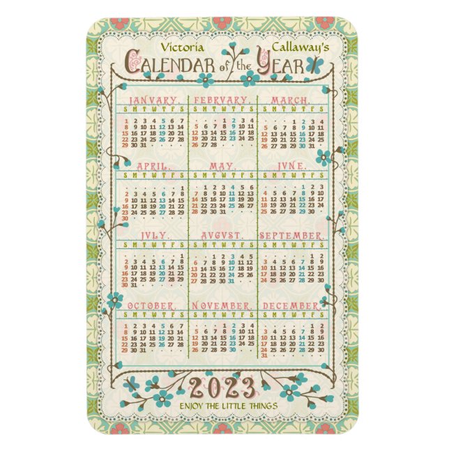 2023 Calendar (See Description for Newest Version) Magnet (Vertical)