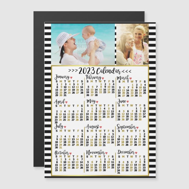 2023 Calendar (See Description for Newest Version) Magnetic Invitation (Front/Back)