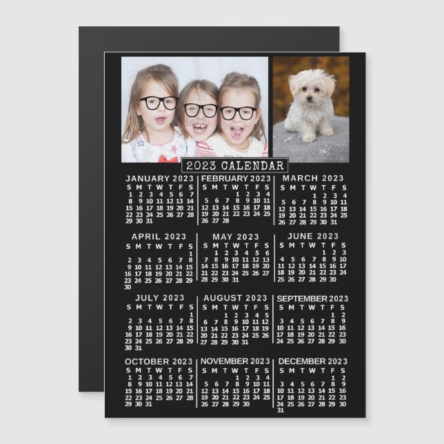 2023 Calendar (See Description for Newest Version) Magnetic Invitation (Front/Back)