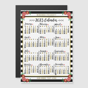 2023 Calendar (See Description for Newest Version) Magnetic Invitation