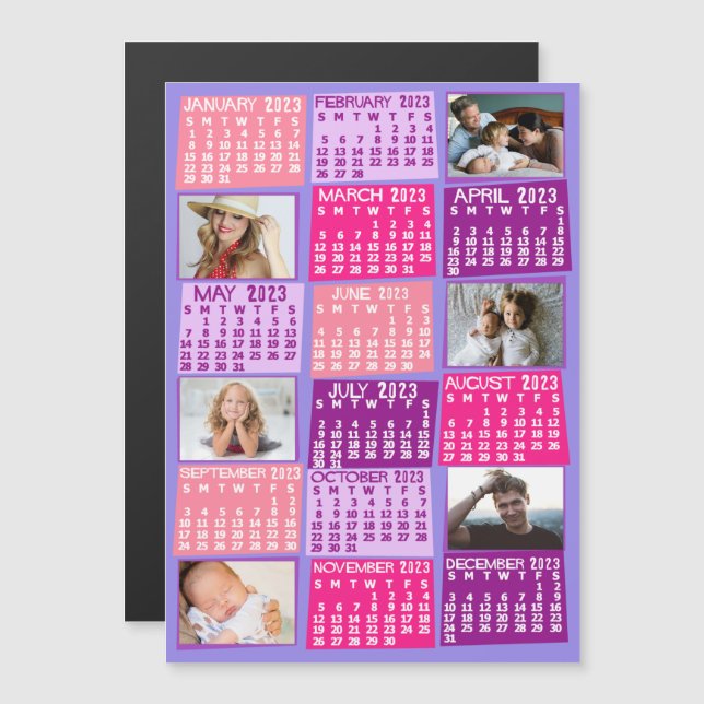 2023 Calendar (See Description for Newest Version) Magnetic Invitation (Front/Back)